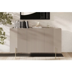 Komoda Malmi 150 cm - kaszmir / crema bianca / złote nóżki
